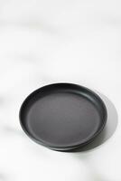 Black food plate photo