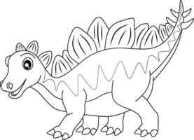 Dinosaur line art for coloring book page vector