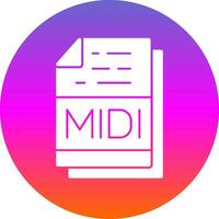 midi vector icono diseño