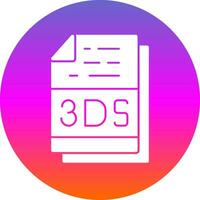 3ds File Format Vector Icon Design