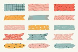 Hand drawn cute bookmarks, stickers vector