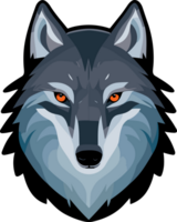 grijs wolf logo ai generatief png