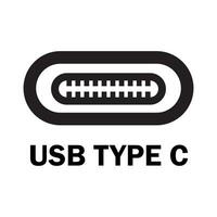 USB type c charge smart phone icon. vector illustration