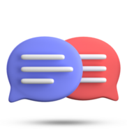 3d rendering of speech bubble icons, 3D pastel chat icon set. Set of 3d speak bubble. Chatting box, message box. Chat icon set. Balloon 3d style png