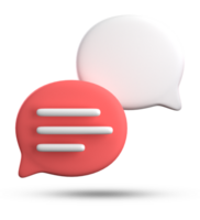 3d rendering of speech bubble icons, 3D pastel chat icon set. Set of 3d speak bubble. Chatting box, message box. Chat icon set. Balloon 3d style png