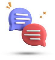 3d rendering of speech bubble icons, 3D pastel chat icon set. Set of 3d speak bubble. png