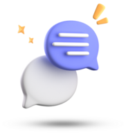 3d rendering of speech bubble icons, 3D pastel chat icon set. Set of 3d speak bubble. png