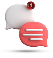 3d rendering of speech bubble icons, 3D pastel chat icon set. Set of 3d speak bubble. Chatting box, message box. Chat icon set. Balloon 3d style png