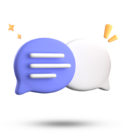 3d rendering of speech bubble icons, 3D pastel chat icon set. Set of 3d speak bubble. png