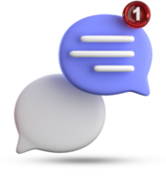 3d rendering of speech bubble icons, 3D pastel chat icon set. Set of 3d speak bubble. Chatting box, message box. Chat icon set. Balloon 3d style png