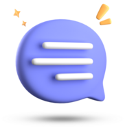 3d rendering of speech bubble icons, 3D pastel chat icon set. Set of 3d speak bubble. png