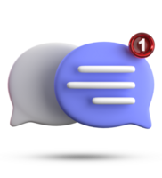 3d rendering of speech bubble icons, 3D pastel chat icon set. Set of 3d speak bubble. Chatting box, message box. Chat icon set. Balloon 3d style png