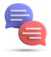 3d rendering of speech bubble icons, 3D pastel chat icon set. Set of 3d speak bubble. Chatting box, message box. Chat icon set. Balloon 3d style png