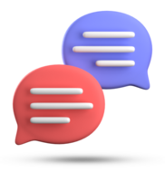 3d rendering of speech bubble icons, 3D pastel chat icon set. Set of 3d speak bubble. Chatting box, message box. Chat icon set. Balloon 3d style png