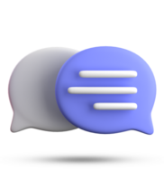 3d rendering of speech bubble icons, 3D pastel chat icon set. Set of 3d speak bubble. Chatting box, message box. Chat icon set. Balloon 3d style png