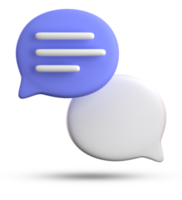 3d rendering of speech bubble icons, 3D pastel chat icon set. Set of 3d speak bubble. Chatting box, message box. Chat icon set. Balloon 3d style png