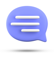 3d tolkning av Tal bubbla ikoner, 3d pastell chatt ikon uppsättning. uppsättning av 3d tala bubbla. chattar låda, meddelande låda. chatt ikon uppsättning. ballong 3d stil png