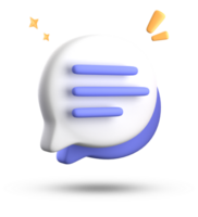 3d rendering of speech bubble icons, 3D pastel chat icon set. Set of 3d speak bubble. png