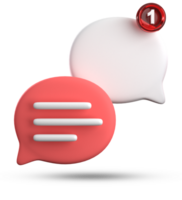 3d rendering of speech bubble icons, 3D pastel chat icon set. Set of 3d speak bubble. Chatting box, message box. Chat icon set. Balloon 3d style png