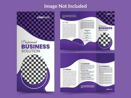 Creative modern business trifold brochure template vector