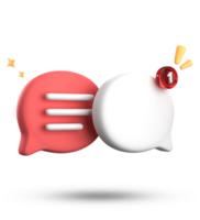 3d rendering of speech bubble with notification icons, 3D pastel chat icon set. Set of 3d speak bubble. png