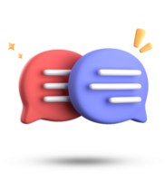 3d rendering of speech bubble icons, 3D pastel chat icon set. Set of 3d speak bubble. png