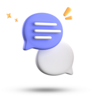 3d rendering of speech bubble icons, 3D pastel chat icon set. Set of 3d speak bubble. png