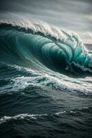 Ocean Wave. AI generated photo