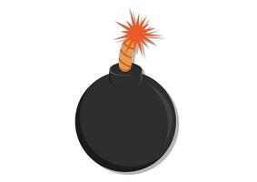Bomb Vector Flat Design Isolated on White Background