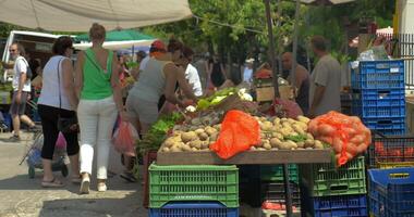 straat groentewinkel markt video