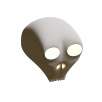 halloween schedel 3d geven element png