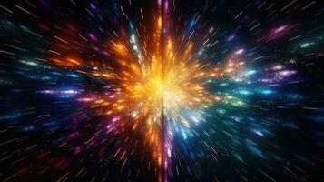 light neon particle explosion ai generated photo
