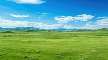 landscape steppes central asia ai generated photo
