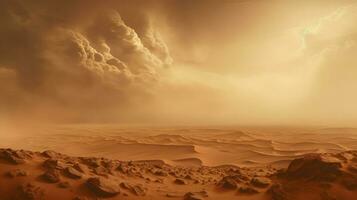 red mars dust deposition ai generated photo