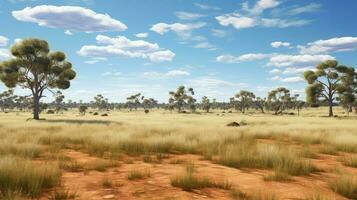 dry australian bushland arid ai generated photo