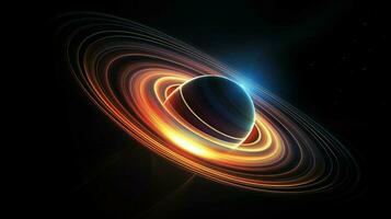 naturaleza Saturno radiante belleza ai generado foto
