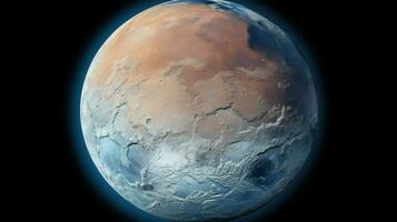 espacio Marte del Norte polar ai generado foto