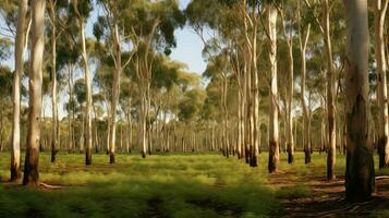 árbol eucalipto arboleda australiano ai generado foto