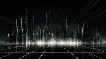 background wireframe architecture abstract ai generated photo