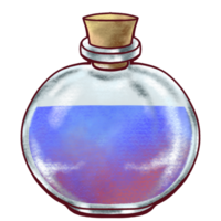 blauw vloeistof in een fles png