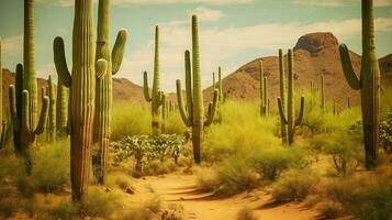 planta cactus bosque denso ai generado foto