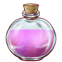 rose violet liquide dans une ballon png