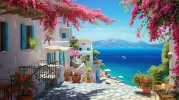 travel mediterranean villages charming ai generated photo