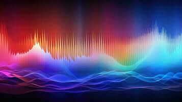 ola onda de sonido espectro exploración ai generado foto