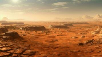 space Mars Hellas Planitia ai generated photo