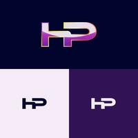 HP Initial Logo with Gradient Style for Brand Identity vector
