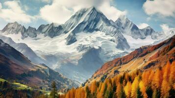 mountain autumn alps alpine ai generated photo