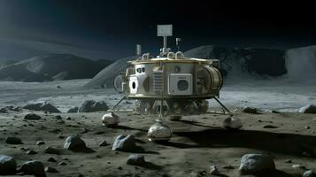 astronomy moon surveyor transport ai generated photo