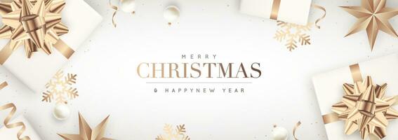 Christmas horizontal banner. vector