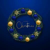 Decorative Christmas wreath. vector